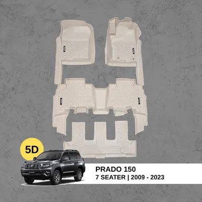 5D Floor Mats for Toyota Prado 150 Beige (7 seater)