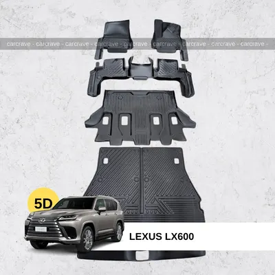 5D Floor Mats for Lexus LX600 (7 seater with trunk)