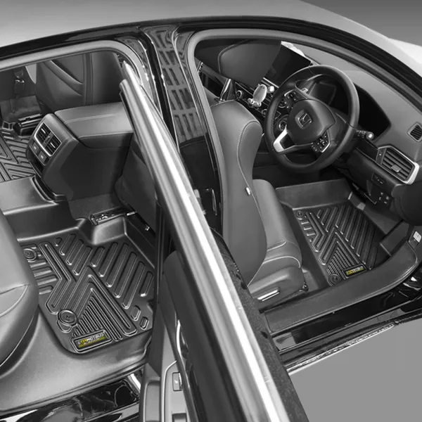 5D floor mats fitted in a car