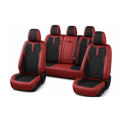 Diamond Seat Covers - Red-Black