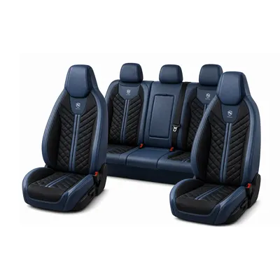 Diamond Seat Covers - Blue-Black