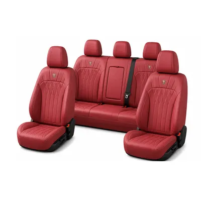 Leather Seat Covers - Red