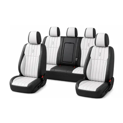 Leather Seat Covers - Black-White