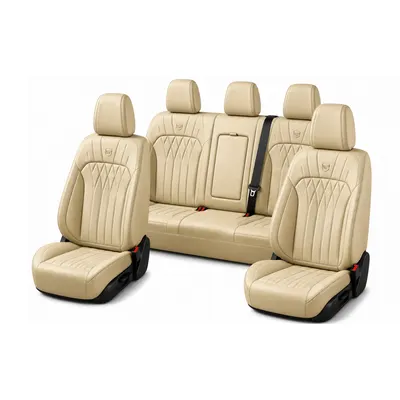 Leather Seat Covers - Cream
